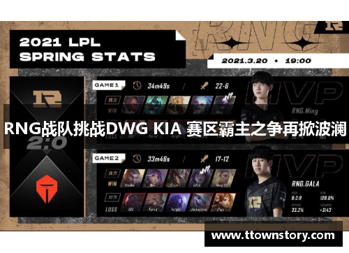 RNG战队挑战DWG KIA 赛区霸主之争再掀波澜 RNG战队挑战DWG KIA 赛区霸主之争再掀波澜